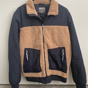 ASOS Bomber Jacket with Sherpa Detail